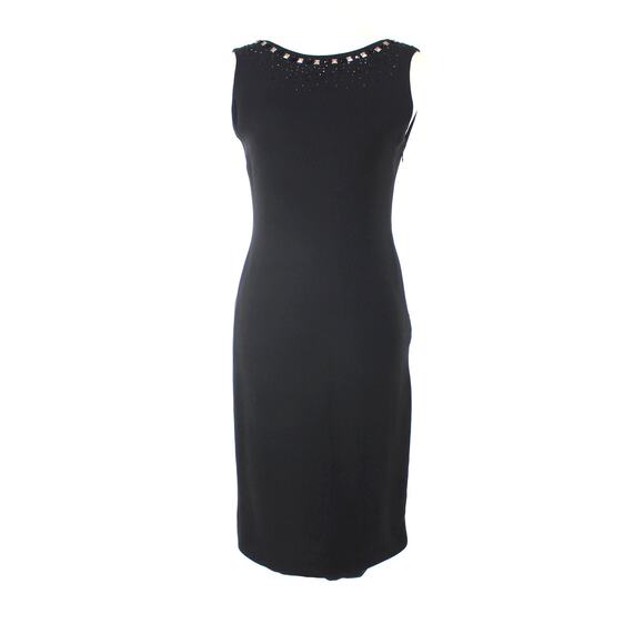 Gianni Versace Couture 1998 Studded Silk Mini Dress Donatella Black Size 40 - Picture 1 of 7